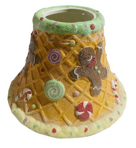 Yankee Candle Pan de Jengibre Hombre Caramelo Vela Topper Lámpara Pantalla Navidad - Imagen 3 de 11