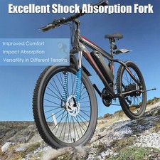 26" Electric Bike 500W 48V Mountain Bicycle 21-Speed Commuting EBike For Adults  