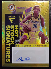 2022-23 Panini Flux Hot Stock Signatures Gold Prizm /10 Bennedict Mathurin