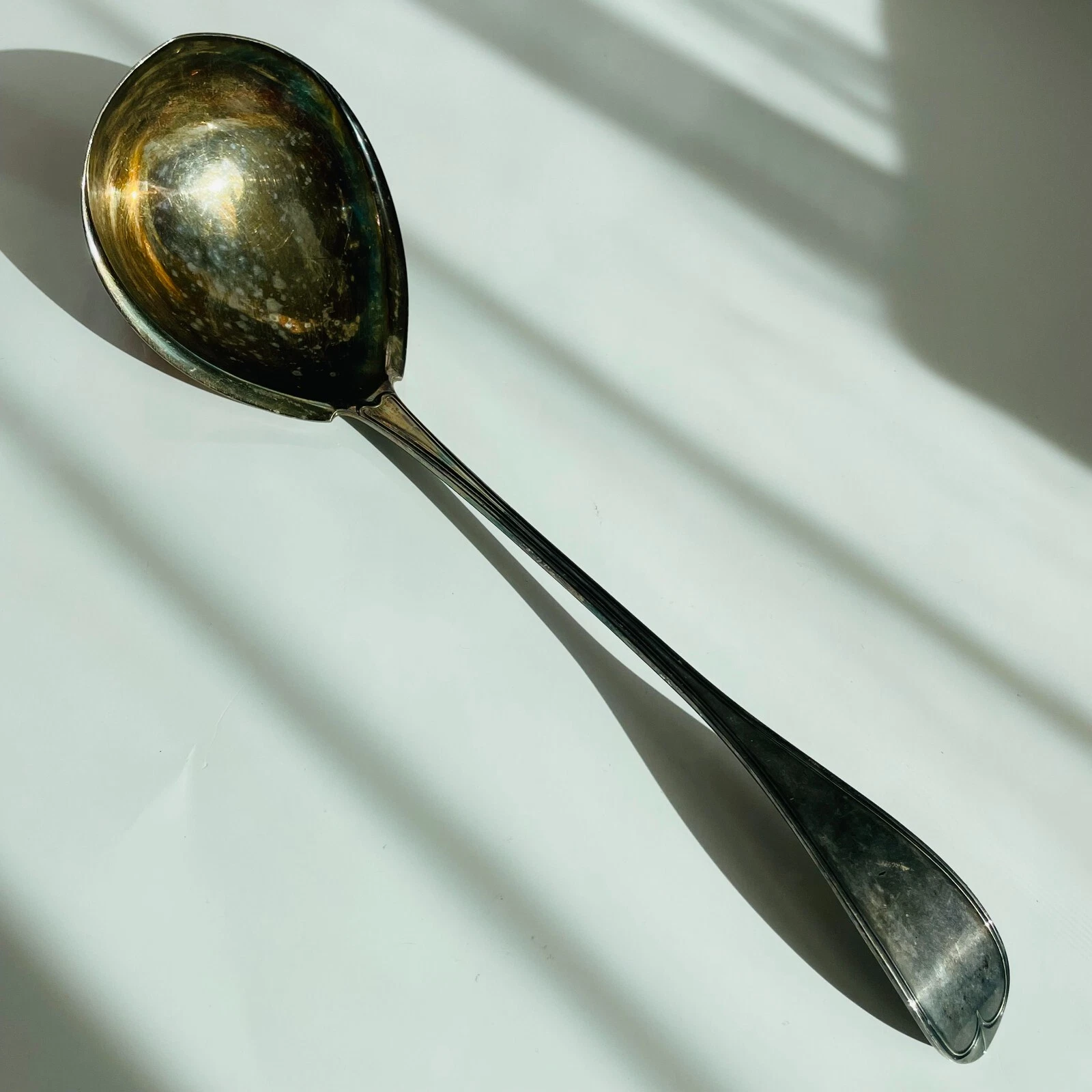 Vintage 1847 Rogers Bros Silverplate Serving Utensils Large Soup Ladle 13”