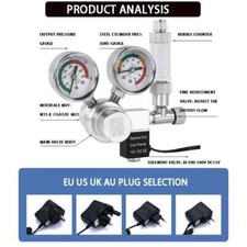 CO2 Regulator Aquarium Solenoid Valve Check V...