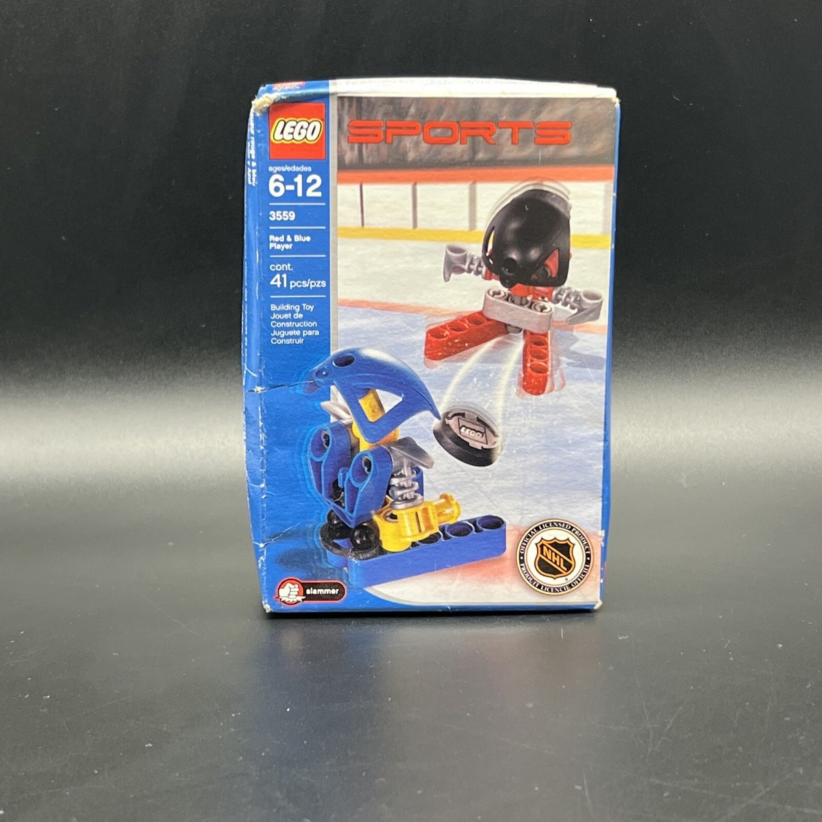 Lego Sports NHL Hockey 3559 Red & Blue Player DAMAGED/WARPED Box