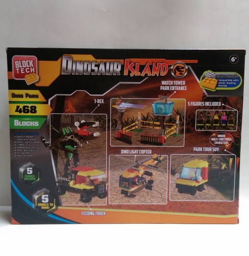 Juego de juguetes de construcción bloques entrelazados parque isla dinosaurio 468 piezas BLOCK TECH - Imagen 2 de 10