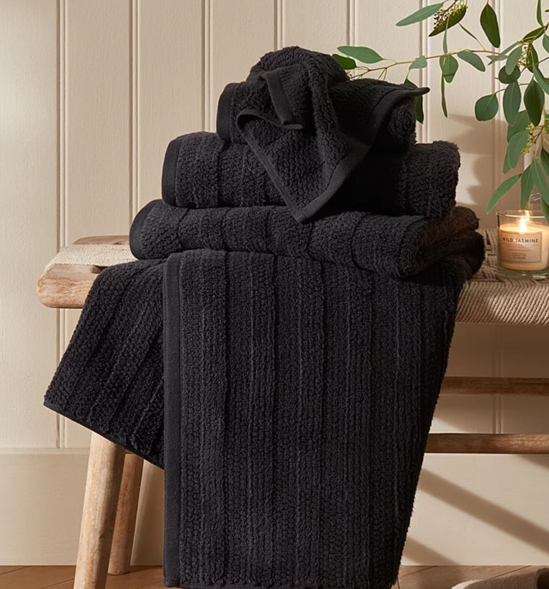 Hand Towels Zebra Towels Asda Stacey Solomon Black Textured Towel