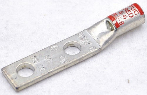 PUC Two Hole Compression Lug RED D-2TC10B 3/16", 13/16", 1 3/4" New - Picture 3 of 3