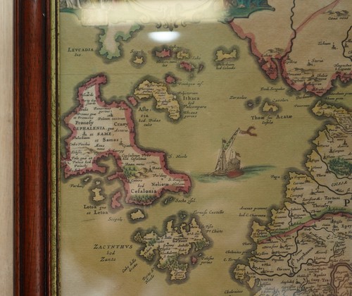 GREECE 1660 JAN JANSSON WATERCOLOUR MAP PELOPONESUS SIVE MOREA I LAURENBERGIO - Picture 6 of 11