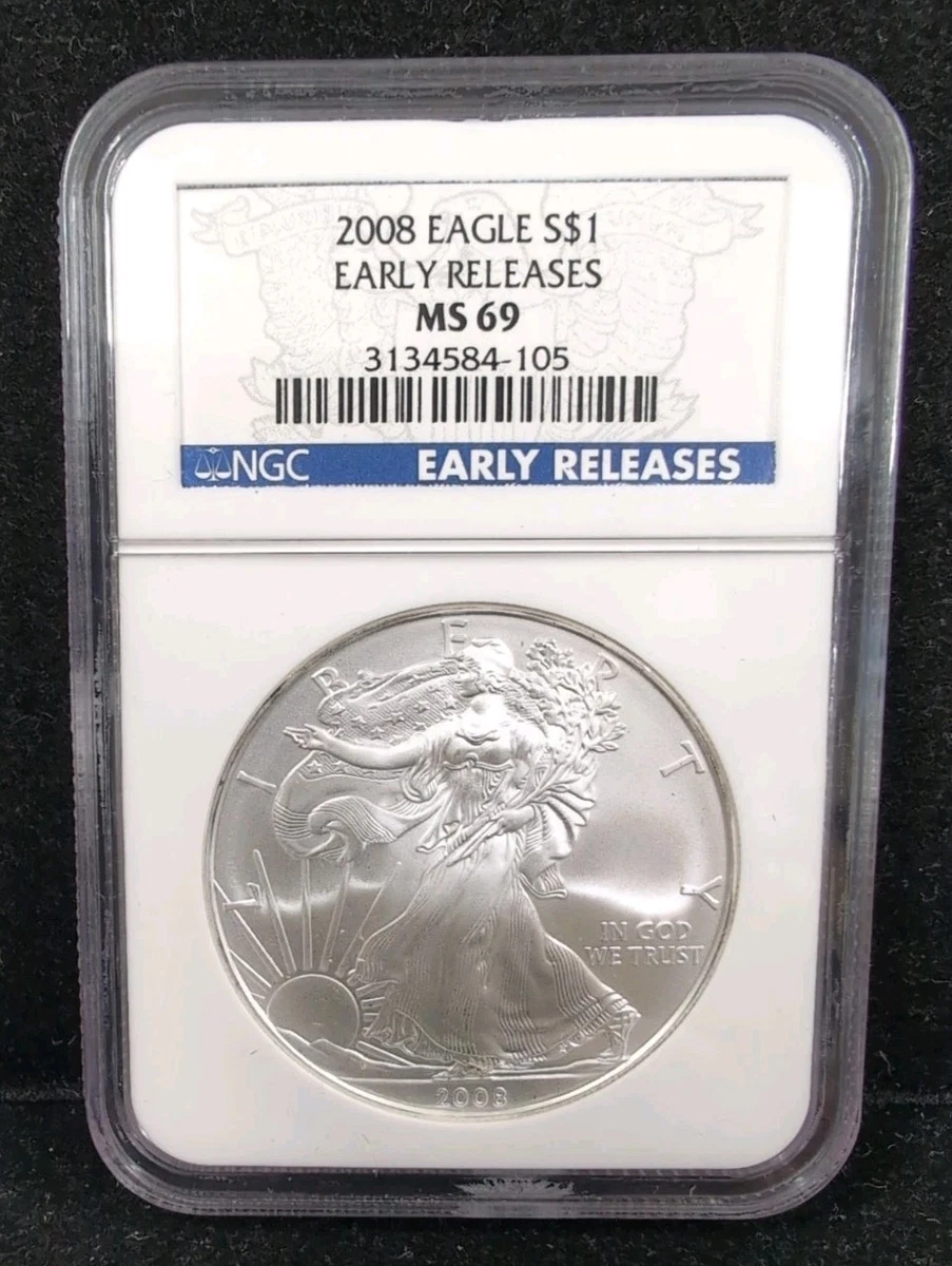 American Eagle MS 69 Graded 2008 Silver Bullion Coins for sale | eBay