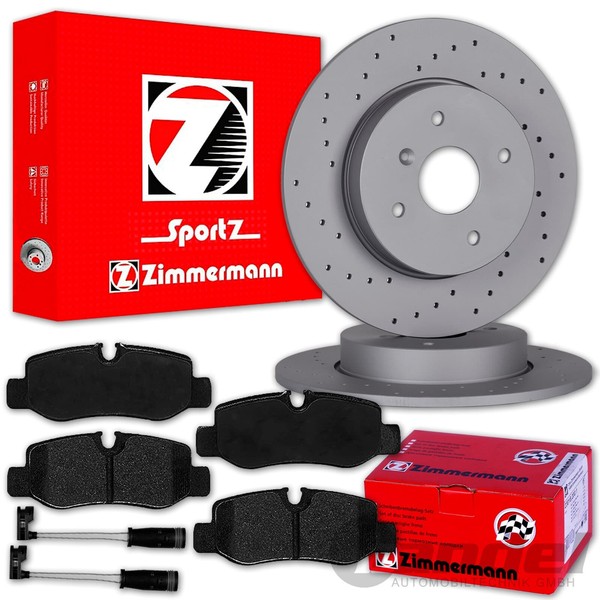 Zimmermann Sport Bremsscheiben + BelÄGe Hinten FüR Mercedes W447 V-KLASSE + Vito-image
