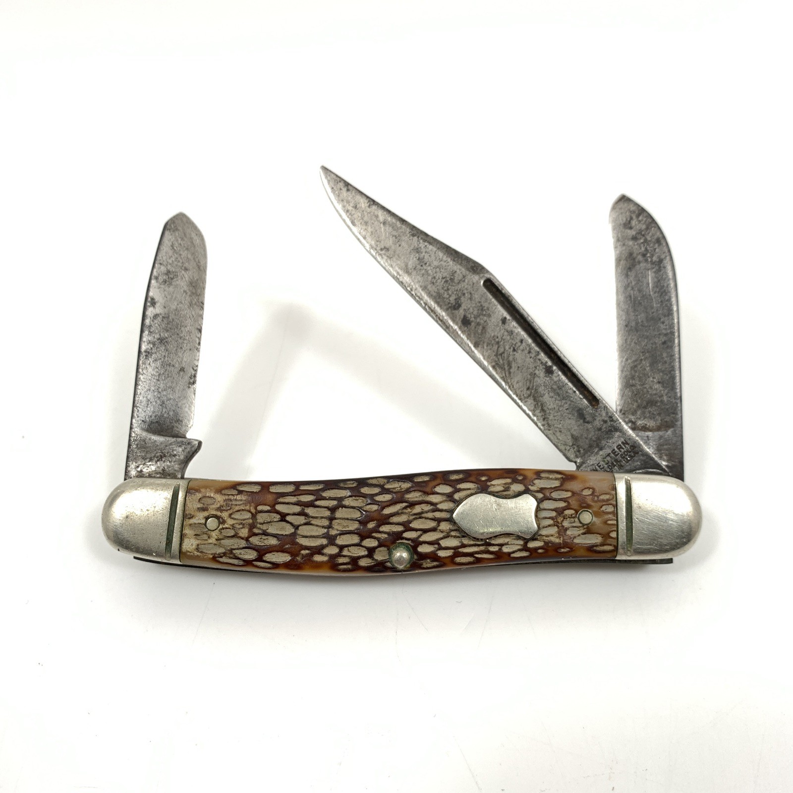 Vintage Western Pocket Knife 742 Stockman 3 Blade Boulder Colorado USA