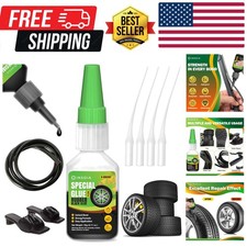 Black Rubber Glue, 20g Heavy Duty Rubber Adhesive for Tire, Tube, Shoes, Plas...