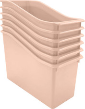 Blush Plastic Book Bin 6-Pack TCR2088685 