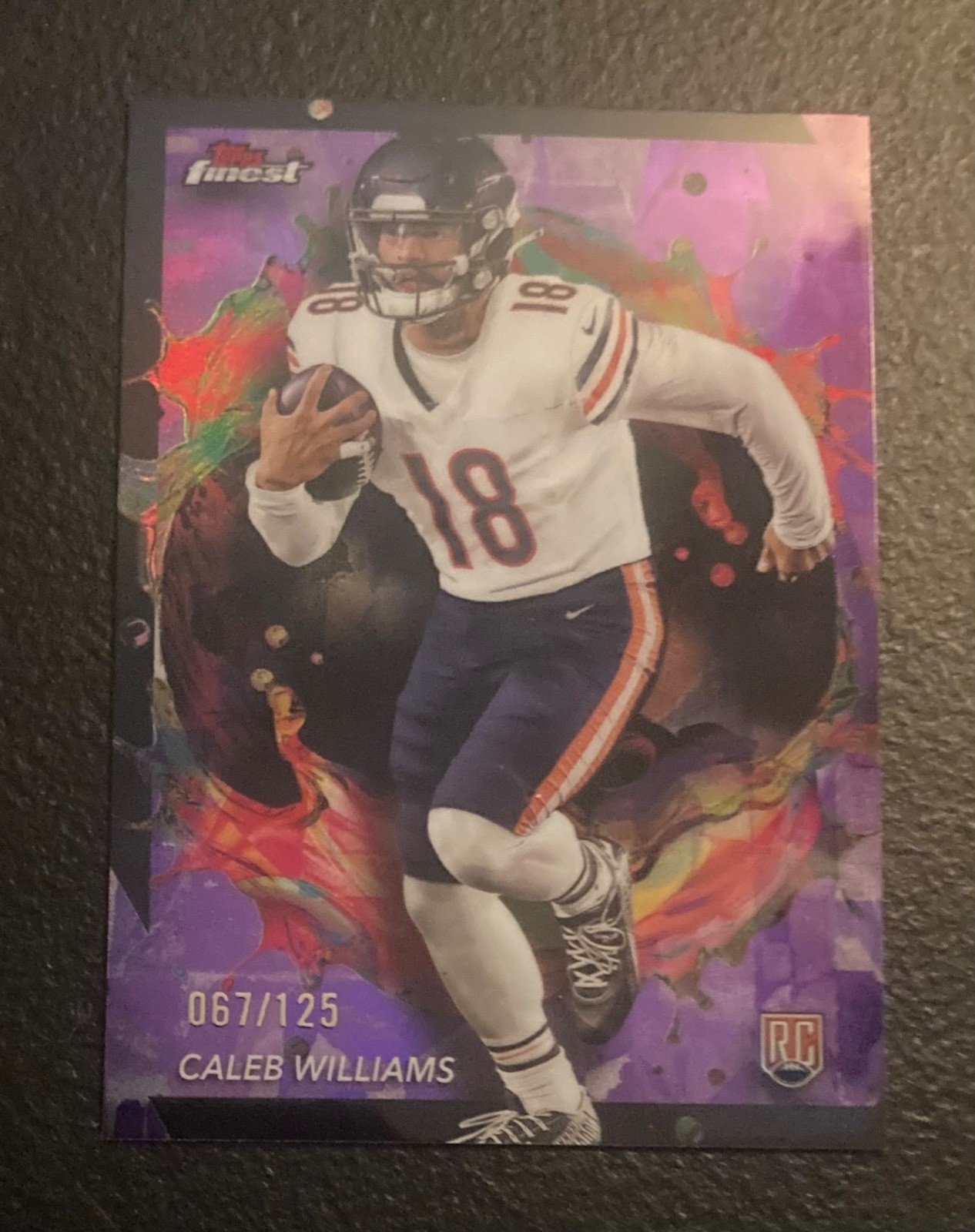 2024 Topps Finest - Rare Caleb Williams #247 Purple Refractor /125 (RC)