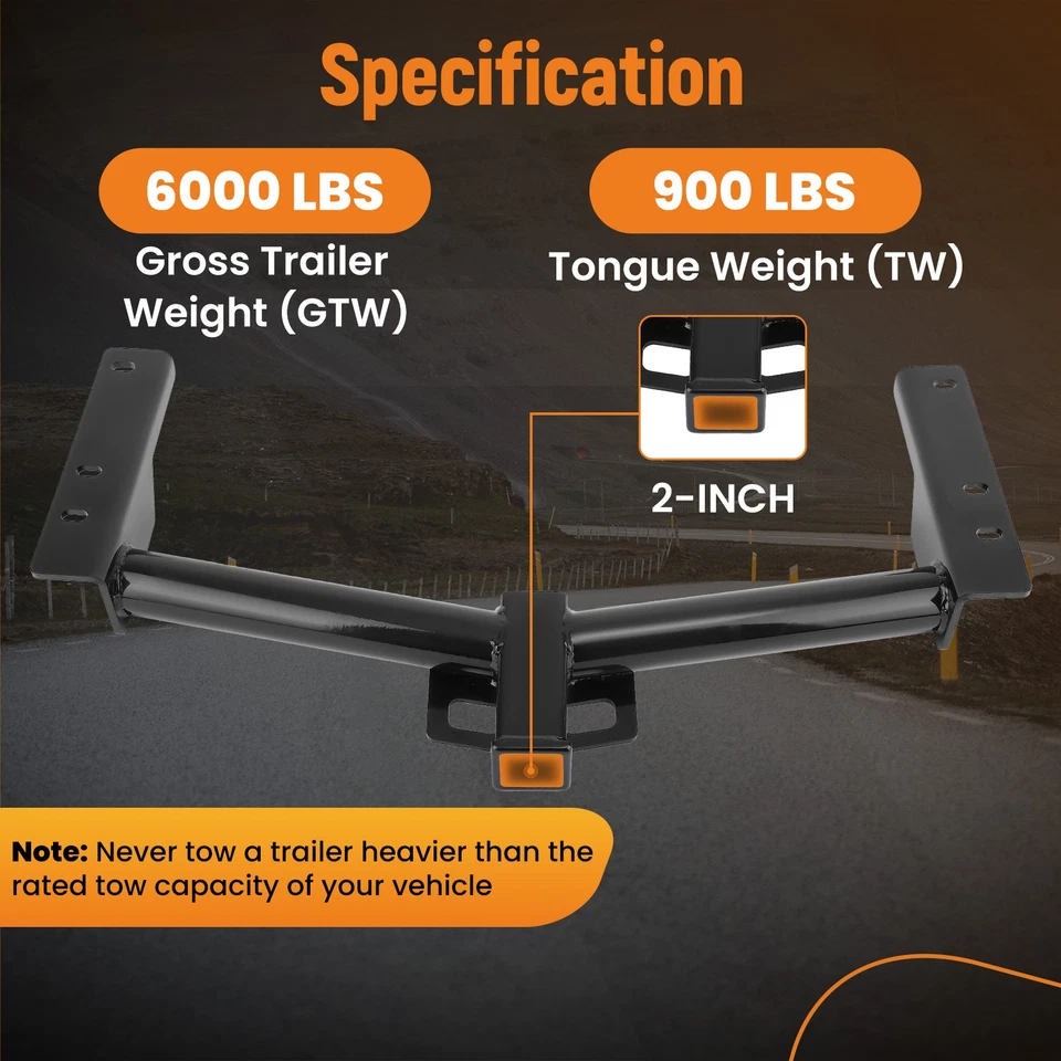 Kit receptor enganche remolque clase 3 2" para Ford Transit 150 250 350 2015-21 Foto 3 de 4