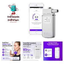 Mini V2 Breath Ketone Meter Non-Invasive Ketone Monitor, Keto Low Carb Di...