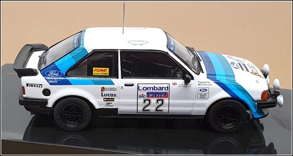 Ixo 1/43 Scale RAC376ALQ - Ford Escort MKIII RS 1600i #22 RAC Rally 1983 - Image 3 of 4