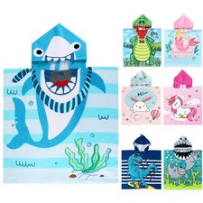 Kids Beach Towel Boys Girls Hooded Bath Wrap Toddler Pool Swim Poncho Robe