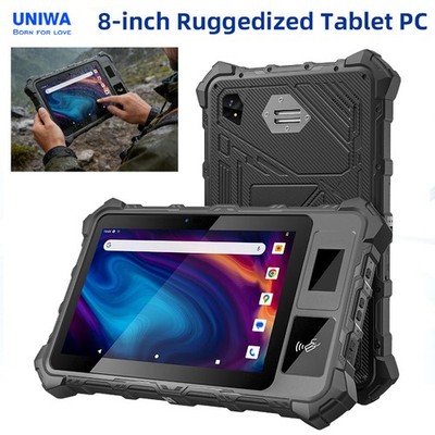 8 inch 4G LTE Rugged Tablet PC Android 13 Smartphone Outdoors Fingerprint UNIWA