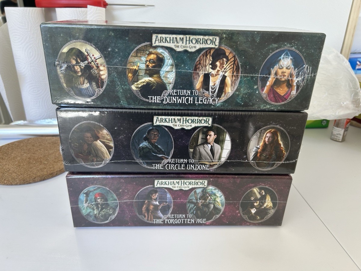 Arkham Horror Lcg Return To Dunwich Legacy + Forgotten Age + Circle Undone New! | eBay Arkham Horror Lcg Return To Dunwich Legacy + Forgotten Age + Circle Undone New! | eBay