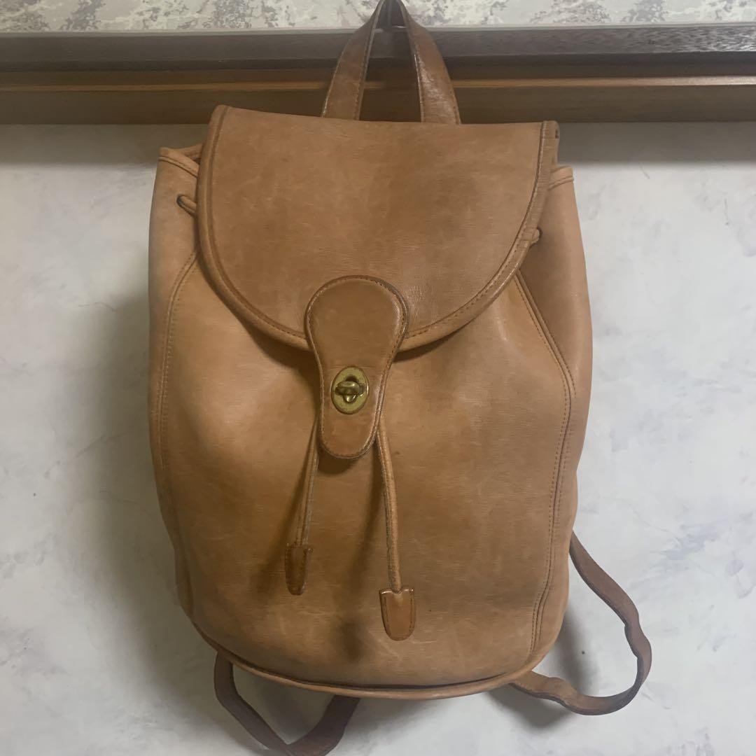 Vintage Brown Leather Backpack by Old Coach