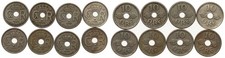 Denmark - 10 Ore 1925, 1925, 1934, 1935, 1936, 1938, 1939, 1941