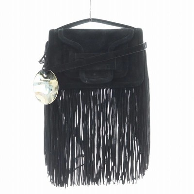 PIERRE HARDY ALPHA BAG Schultertasche Handtasche 2-Wege Fransen Wildleder...