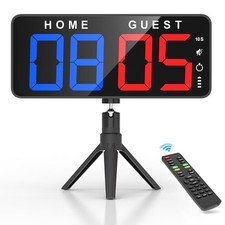 ANJANK 11 Large Digital LED Scoreboard Electronic Score Keeper Clock, Black