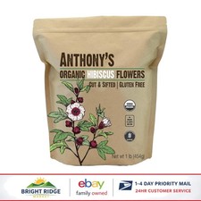 Cut  Sifted Hibiscus Flowers, 1 lb - Herbal Tea, Non GMO and Caffeine Free