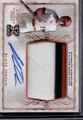 2020 Leaf Trinity - Patch Autographs Bronze #PA-BJ1 Blaze Jordan