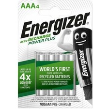 Energizer Rechargeable AAA Batteries - Pack of 4 700mAh 1.63 per battery