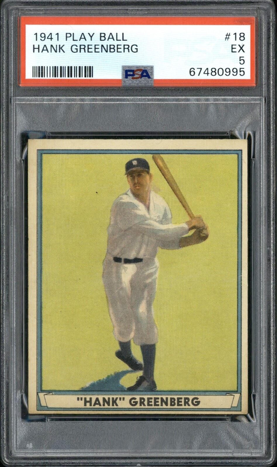 1941 Play Ball #18 Hank Greenberg - PSA 5