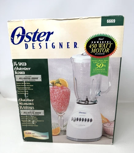 Oster Designer 14-Speed Osterizer Blender 450 Watt Model 6669 New NOS