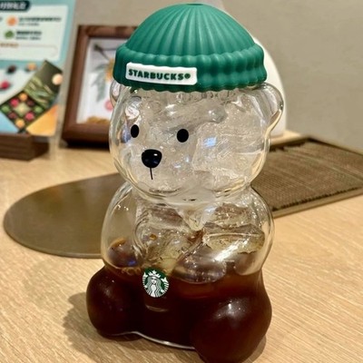 2025 Starbucks Bearista Glass Bear Cold Cup Holiday Limited