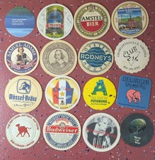 Lotto 16 sottobicchieri birra vintage Bud Dam Adams Rodney Amstel Delerium Club 216 Balashi