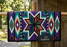 ranch saddle pad Western Purple Rust Black White 34×38 & Other Sizes