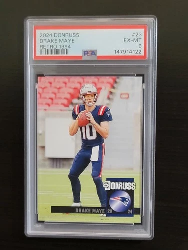 2024 Panini Donruss #23 Drake Maye 1994 Retro RC PSA 6