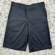 Dickies Mens Relaxed Fit Work Shorts W34 Black Poly Cotton Chino