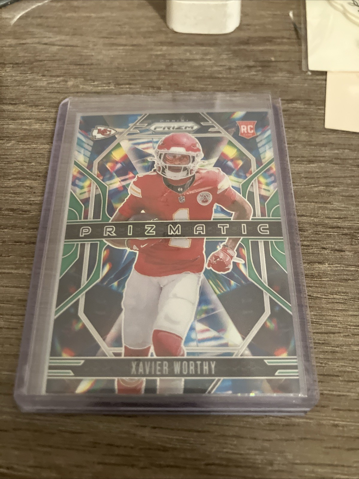 2024 Panini Prizm Xavier Worthy Prizmatic Green Prizm #14