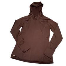 Athleta Plush Tech Hoodie Pullover Sweater Womens Small Thumbholes Stretch Run