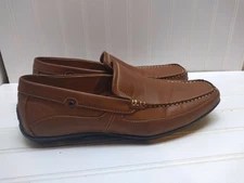 Steve Madden Men Brown 10M Synthetic Slip Loafer Driving Moc Toe Shoes