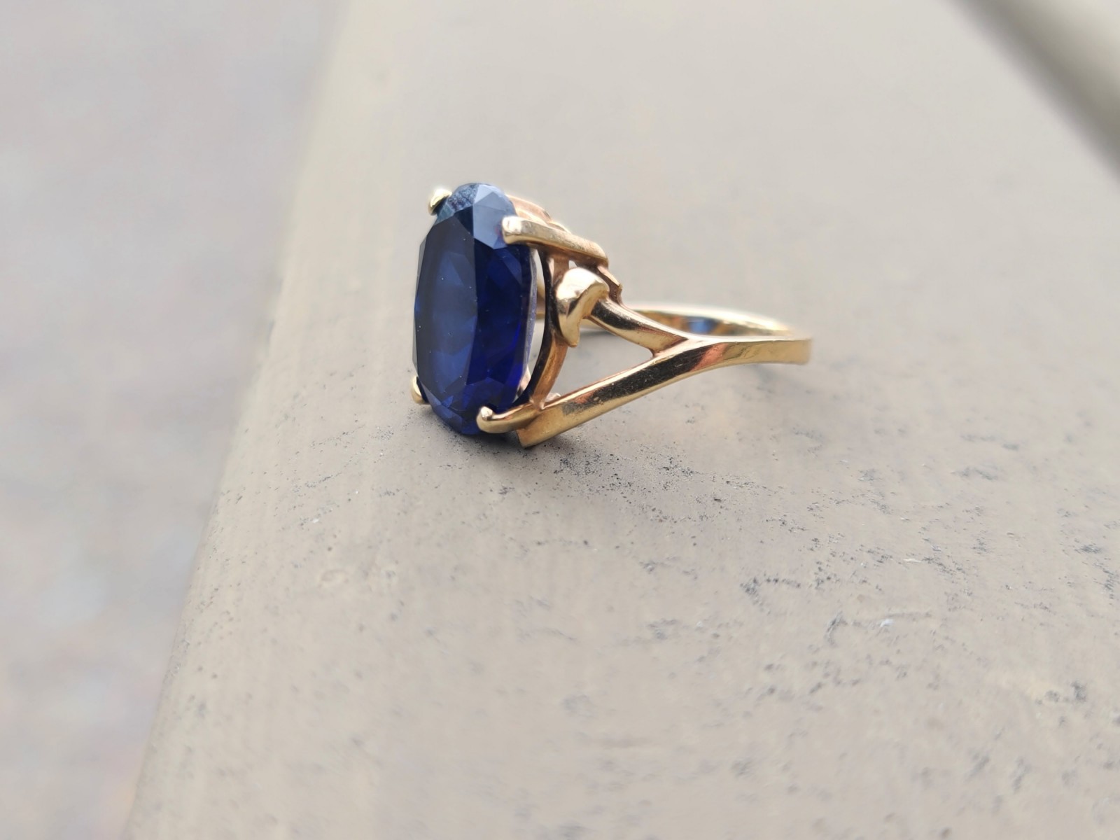 10k Solid Yellow Gold Genuine Blue Sapphire Gem R… - image 13