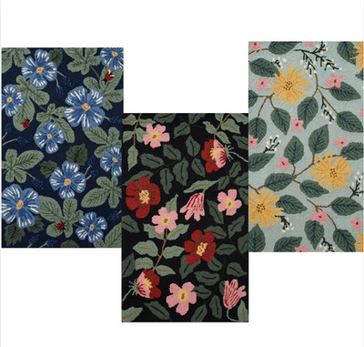NEW Loloi x Rifle Paper Co. Minnie Wool Rug - Full Color , 2' x 3'