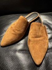 Jenni Kayne Suede Mules Hand Made Shoes Flats EU 37