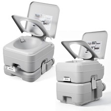 Portable Outdoor Toilet 2.6/5.2 Gallon wFlush...