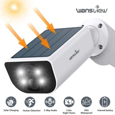 Wansview Solar Battery Powered Wireless Security Camera System Outdoor Home Wifi