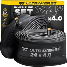 Ultraverse 24x4.0 Fat Bike Inner Tube Set, Schrader Valve, 2 Pack