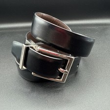 Chaps Reversible Belt 12CH0114 Size L 30-32 Bonded Leather Unisex 1” Wide B28