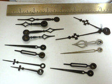 7 useful pairs old bracket-mantle-wall clock hands- (B)