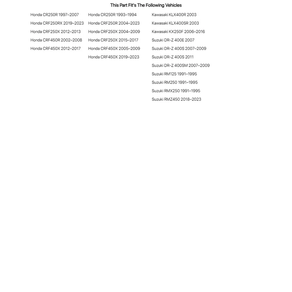 Amortiguador trasero Race Tech parachoques inferior para Suzuki RMX250 1991-1995 Foto 2 de 3