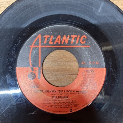 Phil Collins Against All Odds Take a Look at Me Now 45 RPM Atlantic 1984