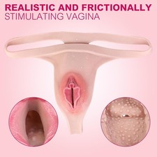 Silicone Fake Vagina Underwear Thong Gaff Panty Toy for Transgender Crossdresser